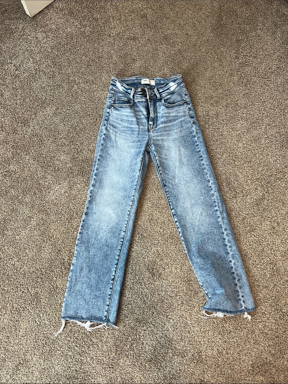 Buckle Light Blue Straight-Leg Jeans
